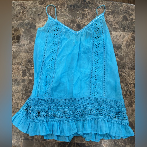 Ramy Brook Turquoise Mini Dress - Picture 1 of 5